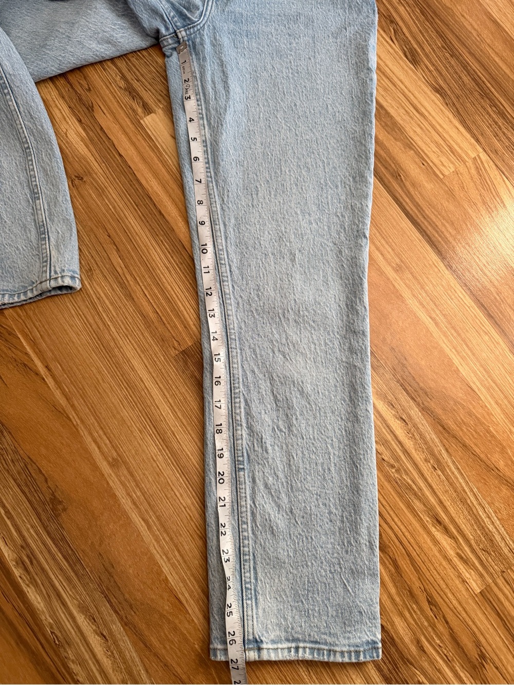 Abercrombie & Fitch The 90s Straight Ultra High Rise Curve Love Light Blue 25/0s - Picture 7 of 10